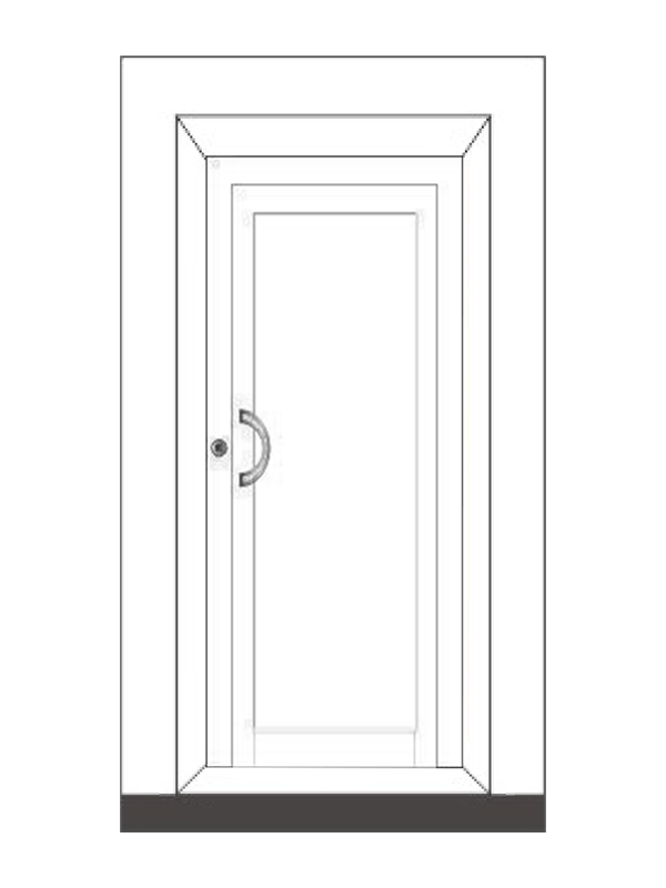 Ușă de palier acţionată manual de ridicare pentru pasageri