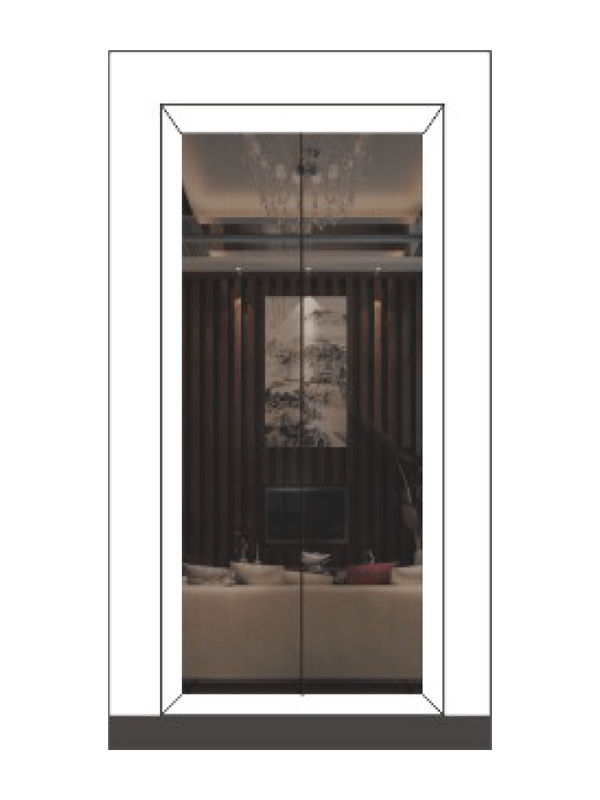 Lift pentru pasageri cu suprafață decorativă din lemn
