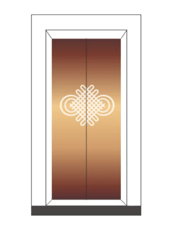 Decorație elegantă pentru cabină de lift din aur roz